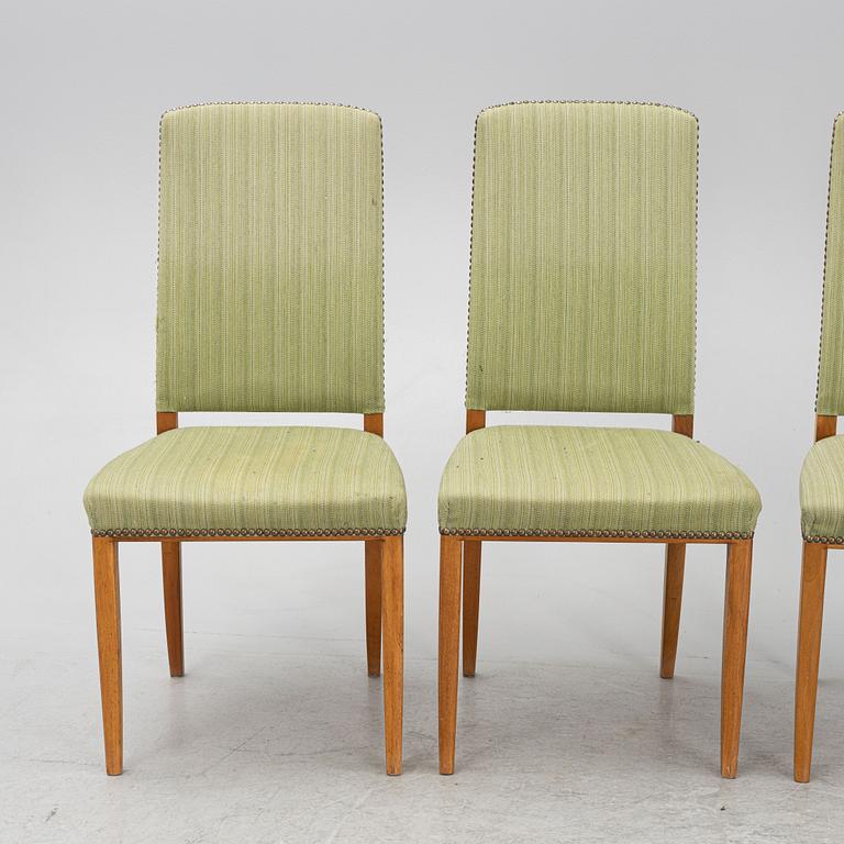 Carl Malmsten, four "Gustavus" chairs from Åfors Möbelfabrik, second half of the 20th century.