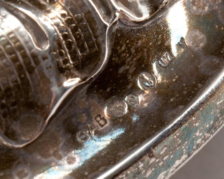 BÄGARE, silver, GAB, 1922, vikt ca 375g.