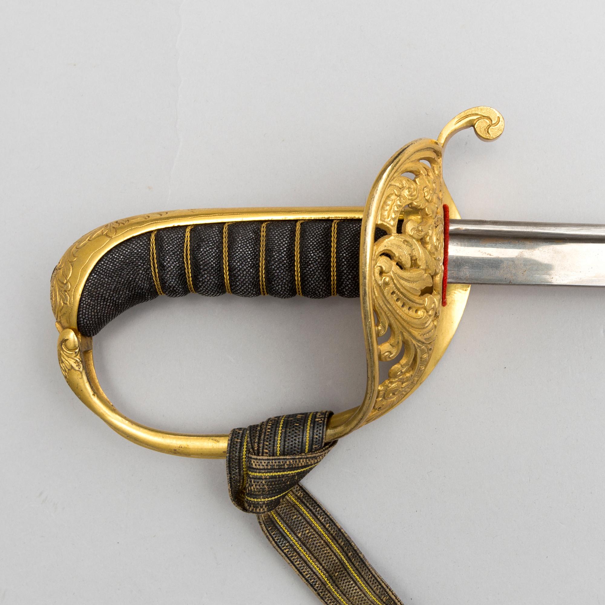 A Swedish second half of the 19th century sabre with scabbard.