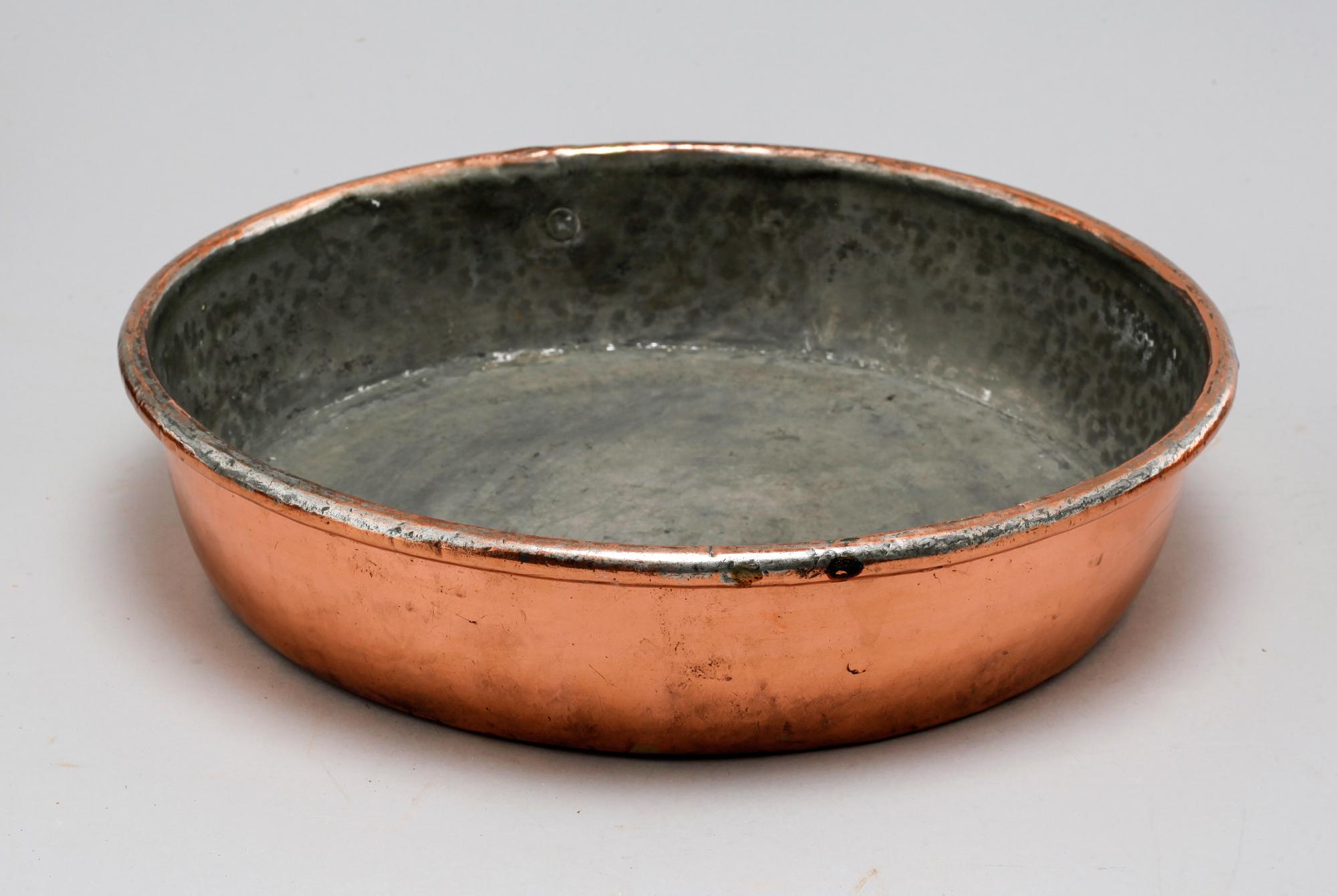 Six pieces of 19th century copper molds.