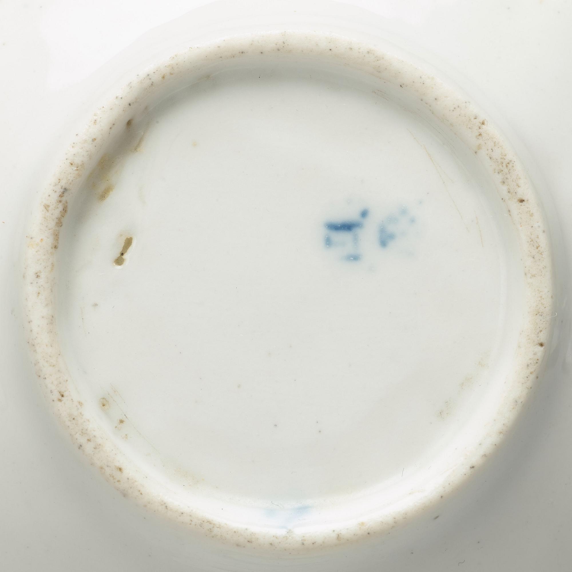 Two butter shells and a salt, Imperial Porcelain Manufacture, St. Petersburg, Russia, period of Czar Nicholas II.