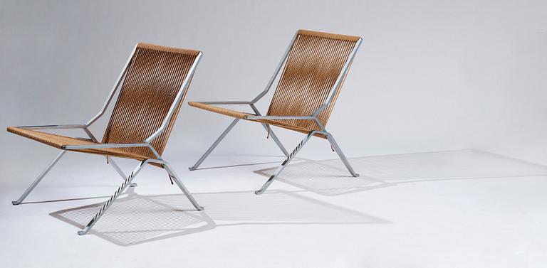 Poul Kjaerholm, a pair of 'PK 25' easy chairs, 'The Element Chair', edition E Kold Christensen, Denmark ca 1962.