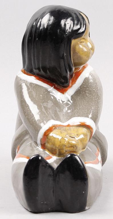 FIGURIN, lergods. Vicke Lindstrand, Upsala-Ekeby.
