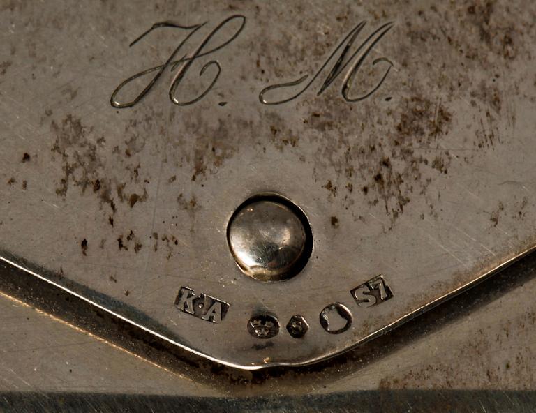 PARTI SILVER, 5 delar. Bl a K Anderson Stockholm, 1920. Silvervikt ca 141 gr.
