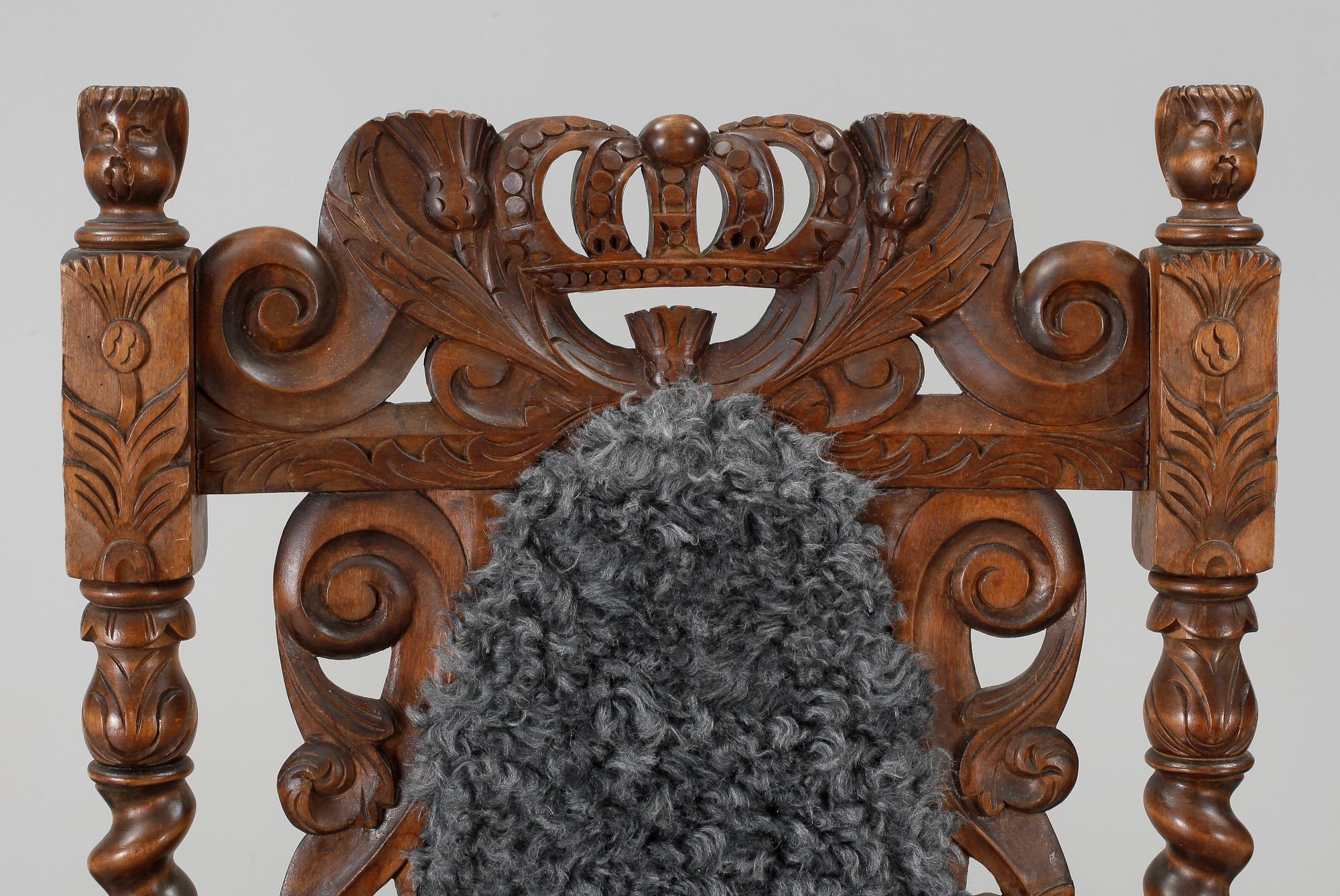 STOLAR, 4 st, barockstil, 1800-tal.