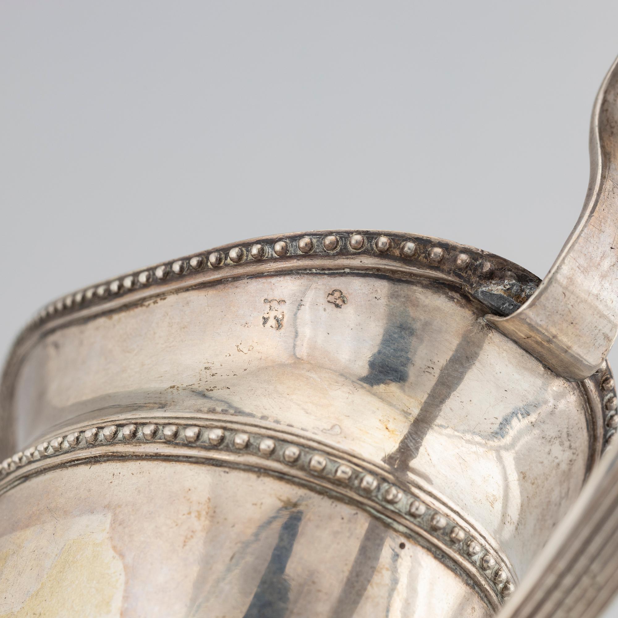 Lorenz Georg Weis, såskanna, silver, Norrköping, 1791.