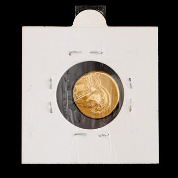 GULDMYNT, 1 stater, Alexander den Store, 336-323 frK. Vikt ca 9 gram.