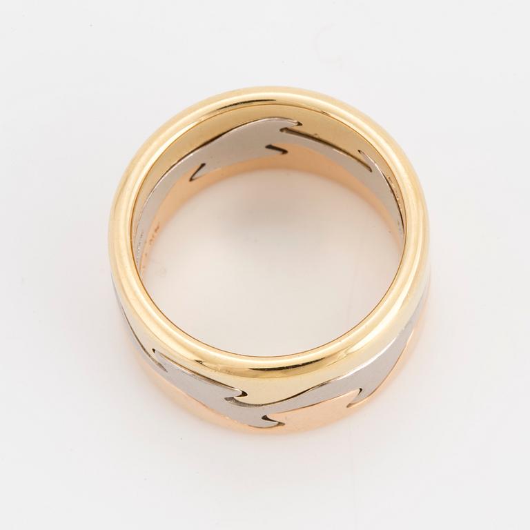 A Georg Jensen Fusion ring, 18K gold in three colours, Nina Koppel.