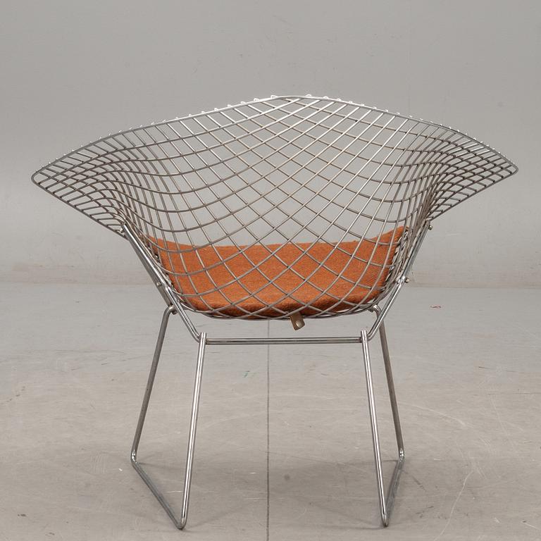 FÅTÖLJ, "Diamond chair", Harry Bertoia, Knoll, etikettmärkt, 1970/80-tal.