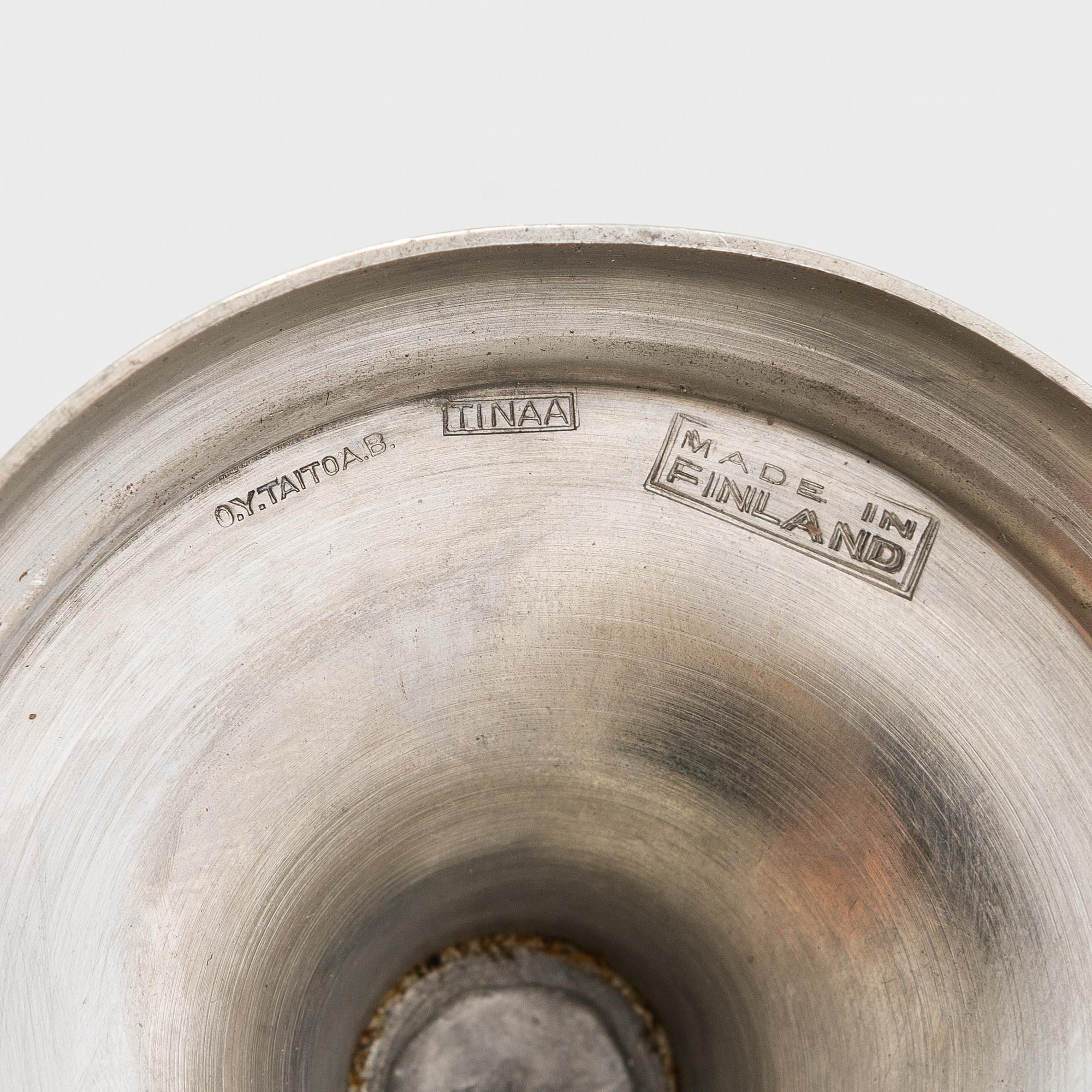 Paavo Tynell, a pair of 1920/30's candlesticks for Taito.