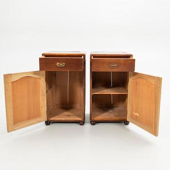 Nightstands, a pair, first half of the 20th century.
