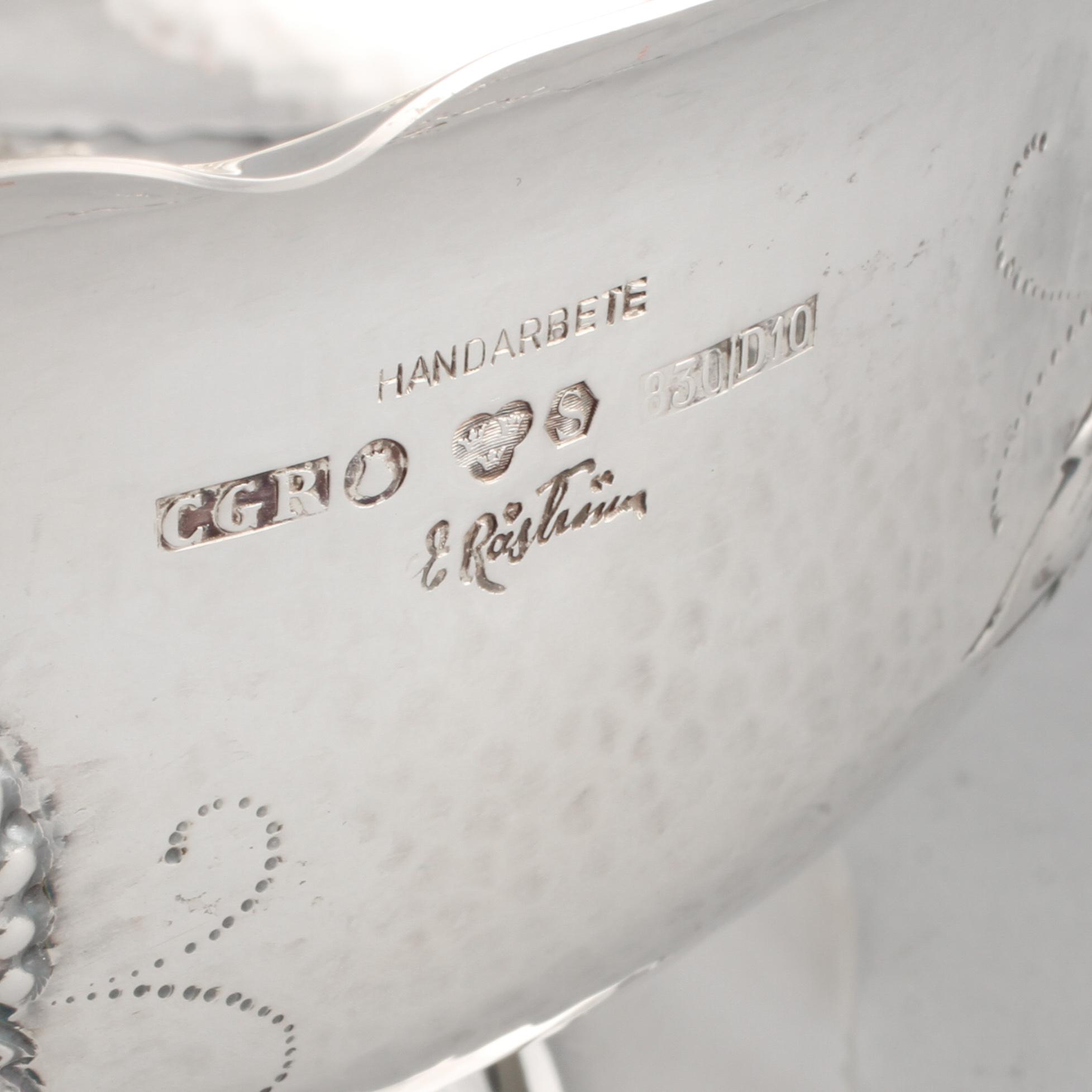 SKÅL, silver, Erik Råström, CGR, Stockholm, 1978. Vikt 532 g.