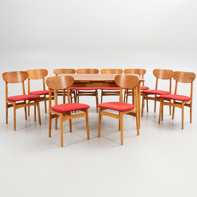 Dining group, 11 pieces, 6+4 chairs, Ikea, model "Monaco".