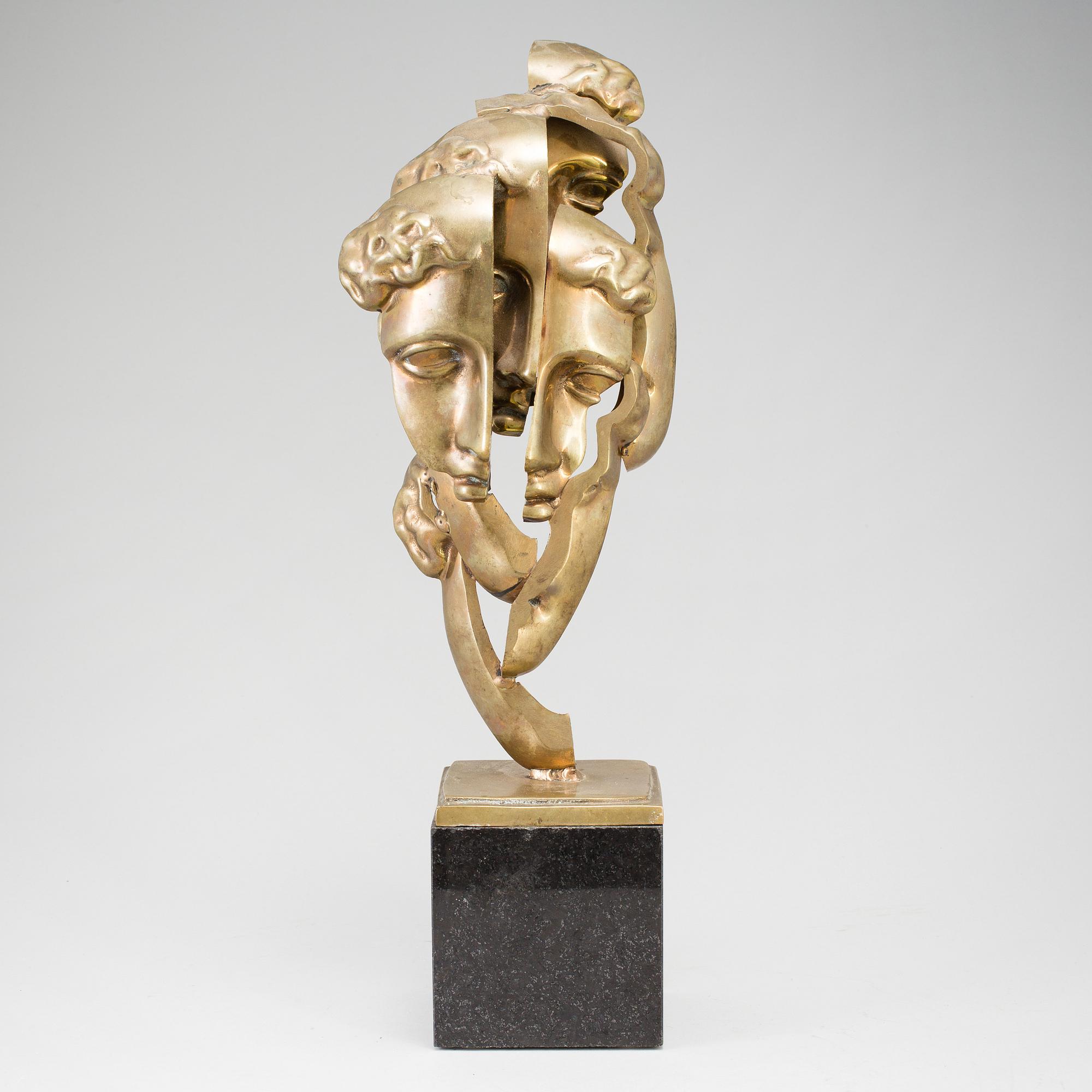 FERNANDEZ ARMAN, FERNANDEZ ARMAN, sculpture in bronze, gold patina, signed Arman and numbered 56/100.