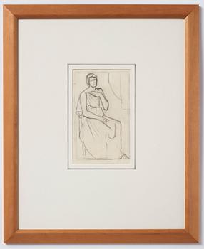 Ragnhild Keyser, executed in 1922. Pencil on paper.