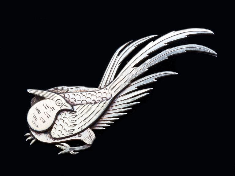 BROSCH, steringsilver, Wiwen Nilsson, Lund, 1974. Vikt ca 15 g.