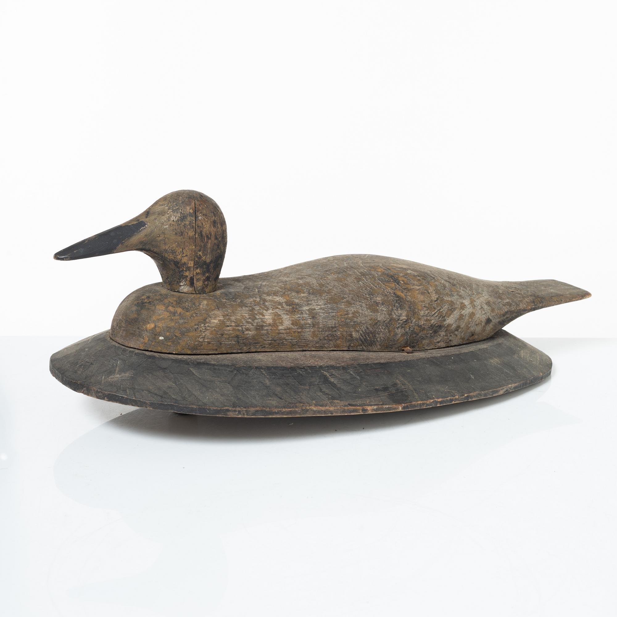 Two carved and painted duch decoys, circa 1900.