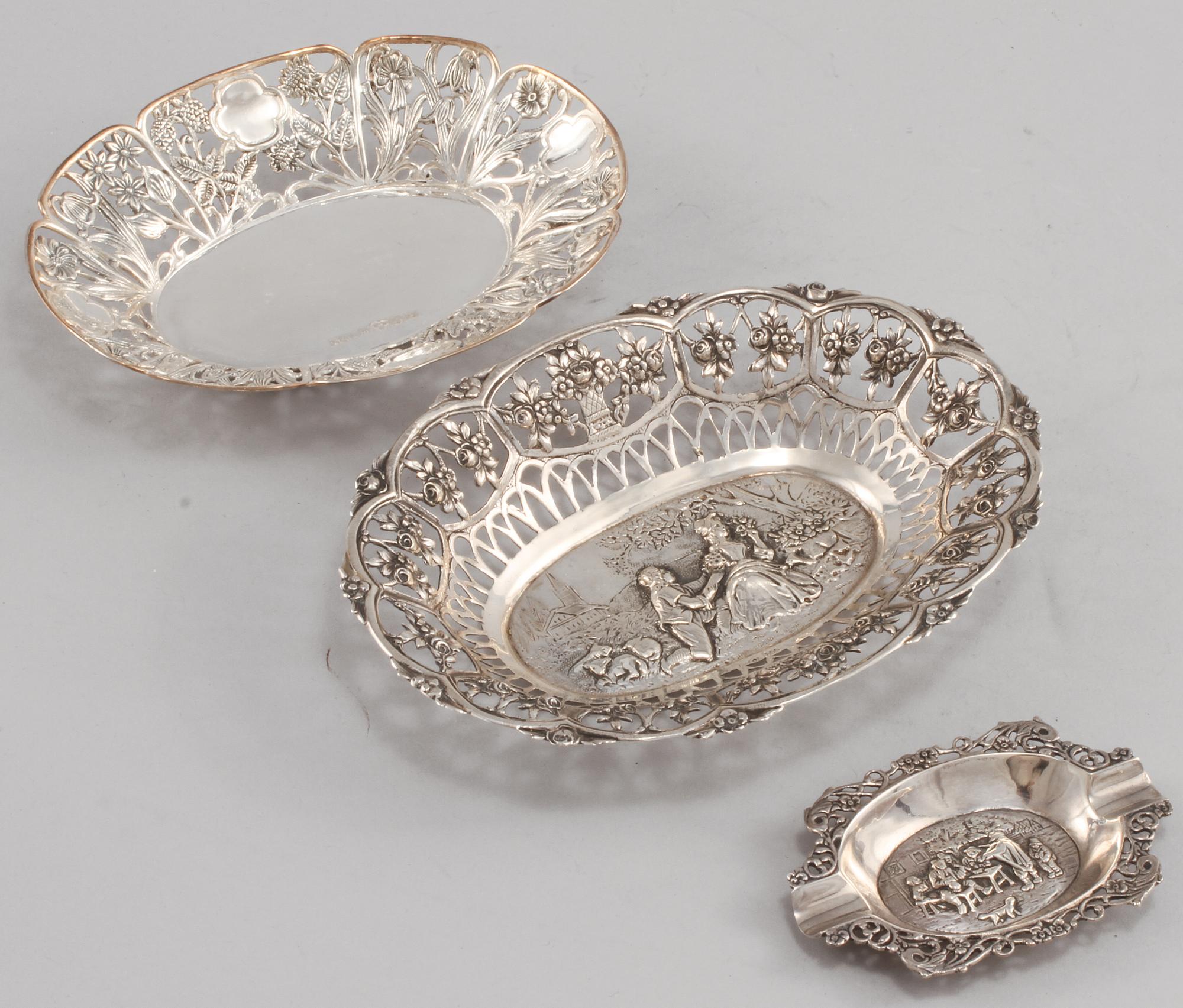 PARTI SILVER, 7 delar, mestadels Sverige, 1900-talets mitt/andra hälft, total vikt 364 g.