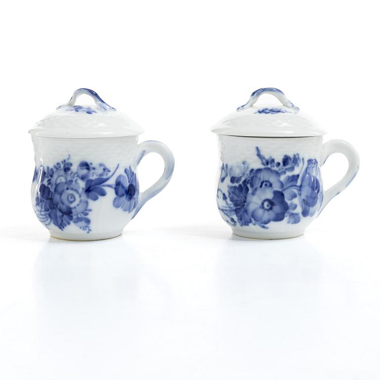 Royal Copenhagen, a set of twelve 'Blur Flower' custard cups, Denmark, 1957-58.