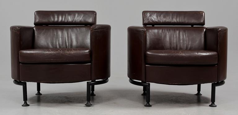 FÅTÖLJER, ett par, Karl Erik Ekselius, JOC, Vetlanda, 1900-talets andra hälft.