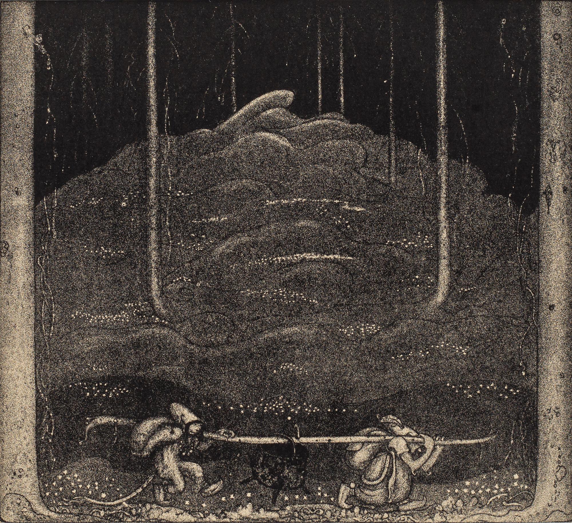 John Bauer, mezzotype, published by, Åhlén & Åkerlunds, Stockholm 1918, bibliophile edition, 166/200.