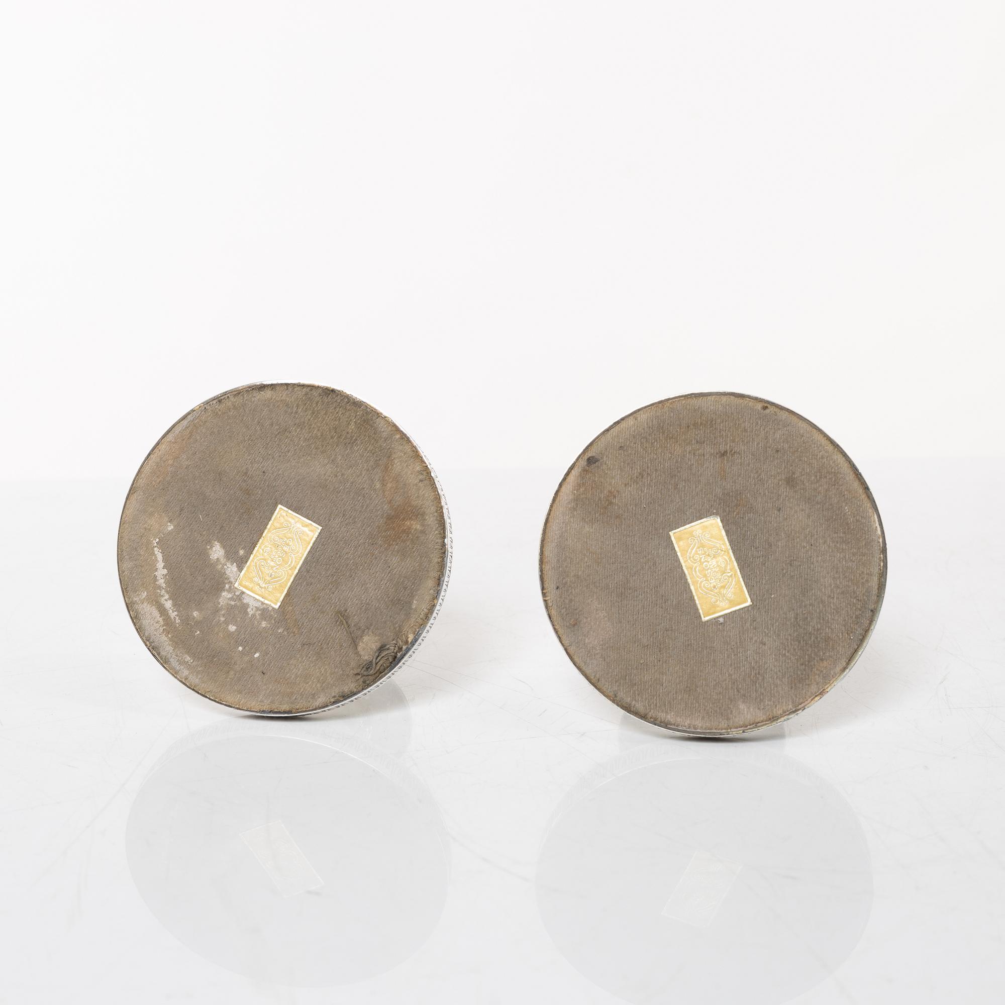 Ljusstakar, 4 st, silver, K&EC, Göteborg 1958-62.