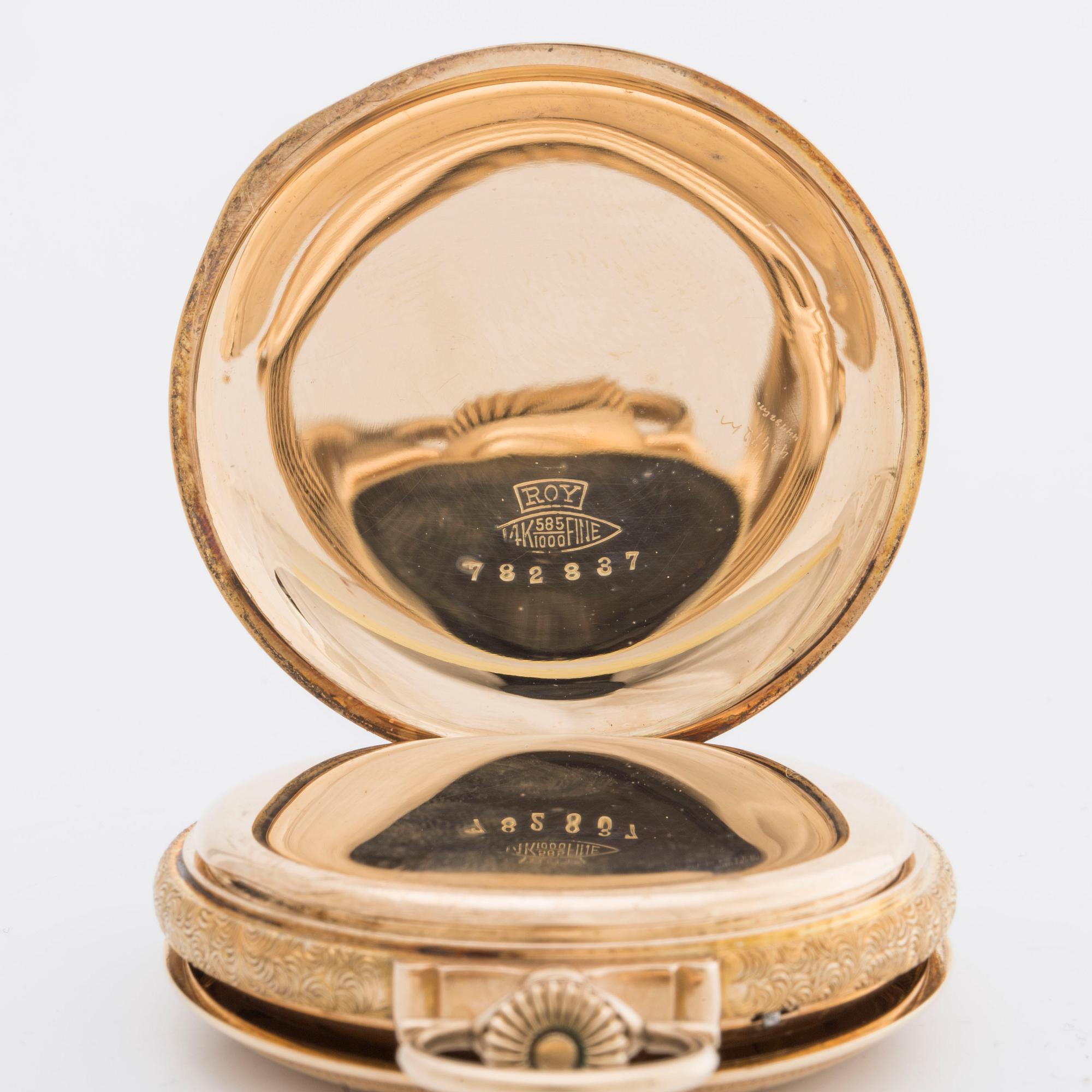 Hamilton watch company pocket watch 14 ct.