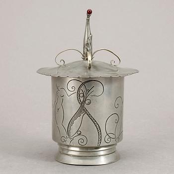 TOBAKSBURK, tenn,  Arendal, Norge, art déco, 1920-30-tal.