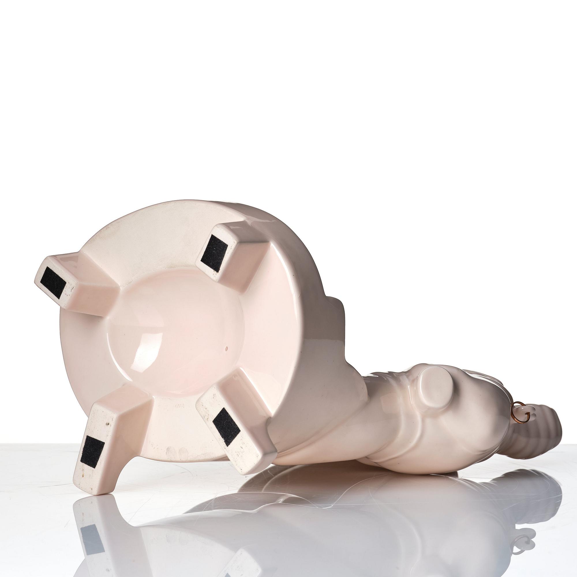 Mats Theselius, a ceramic sculpture with mirror 'Anden i flaskan', ed. 50/50, 1991.