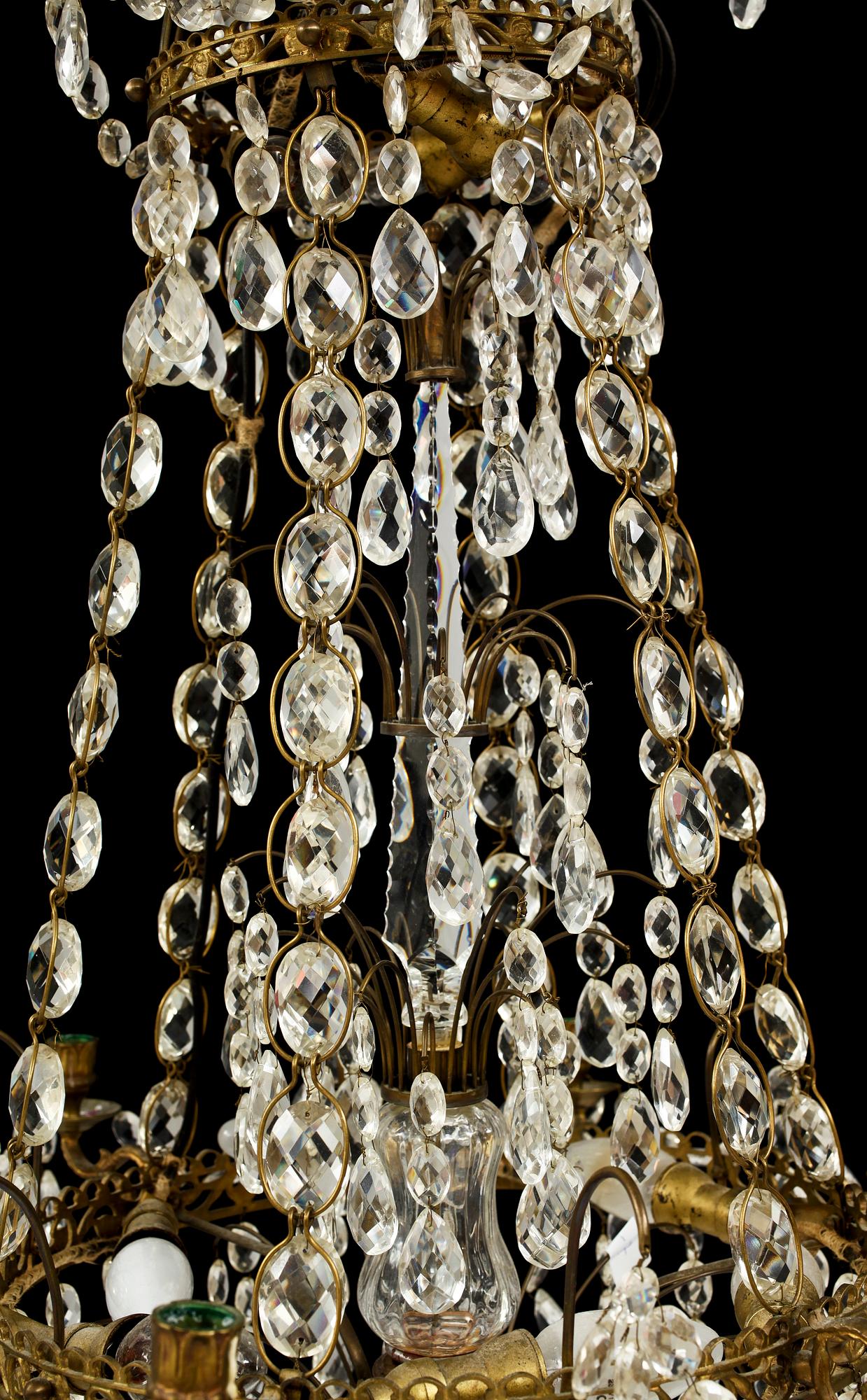 LJUSKRONA, gustaviansk stil, 1900-tal. H 80.