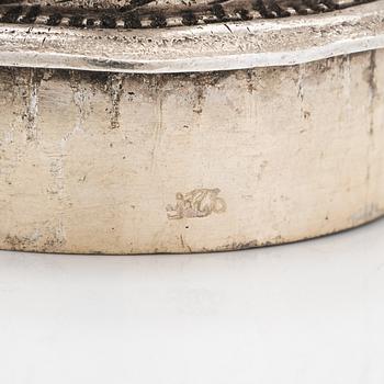 A silver incense sticks container, 20th century.