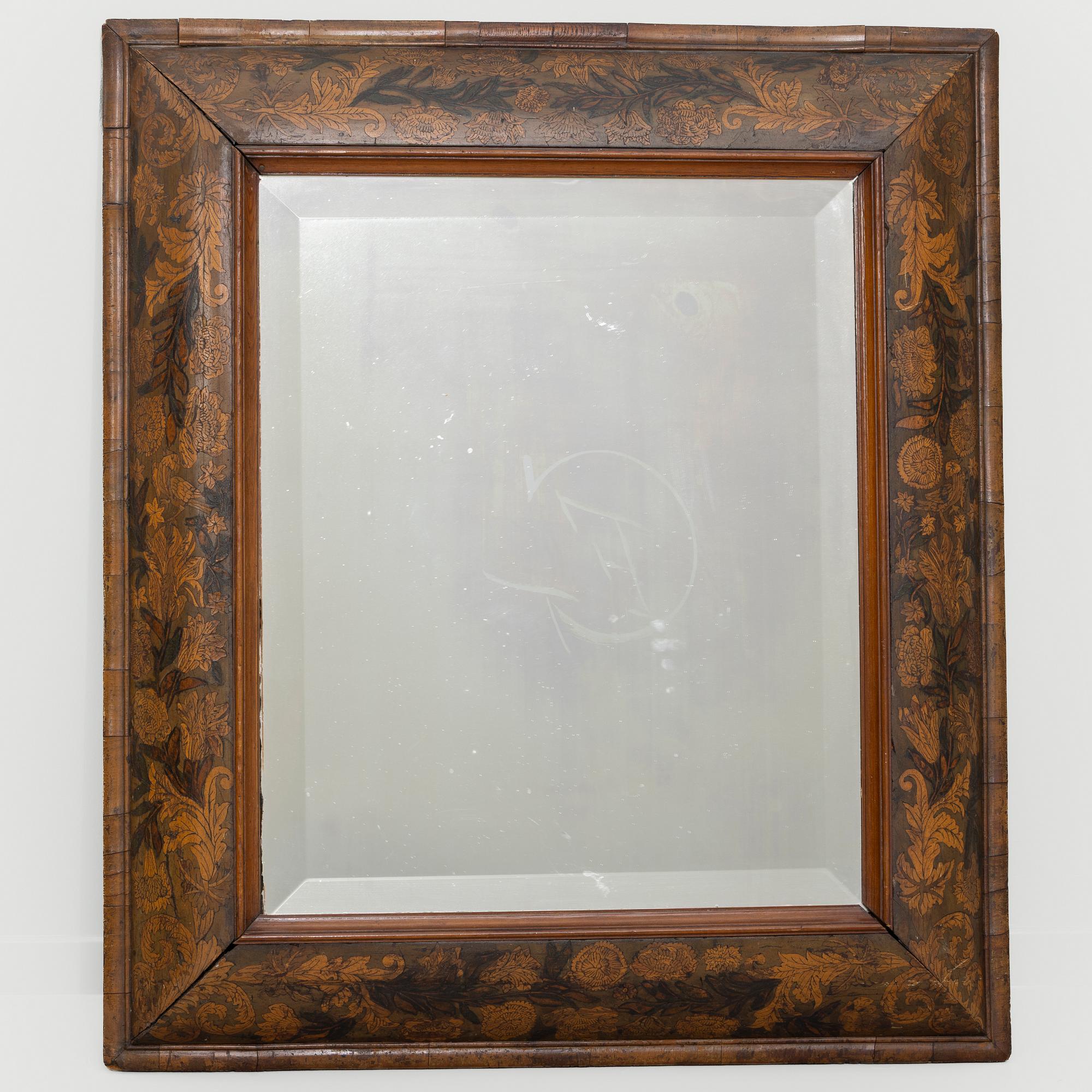 Mirror, Baroque, probably Dutch, 17th/18th century.