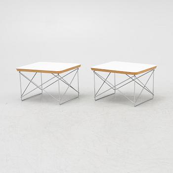Charles & Ray Eames, a pair of bedside tables, 'LTR Occasional Table', Vitra Design Museum, circa 2000.
