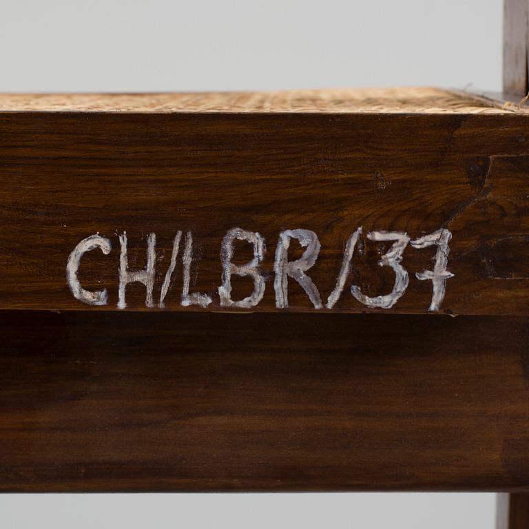 PIERRE JEANNERET, a desk chair for "pigeon hole desk", Chandigarh, India, 1950's.