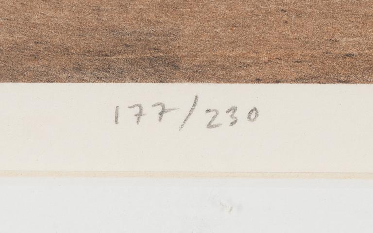 Ulf Wahlberg, färglitografi, 1999, signerad 177/230.