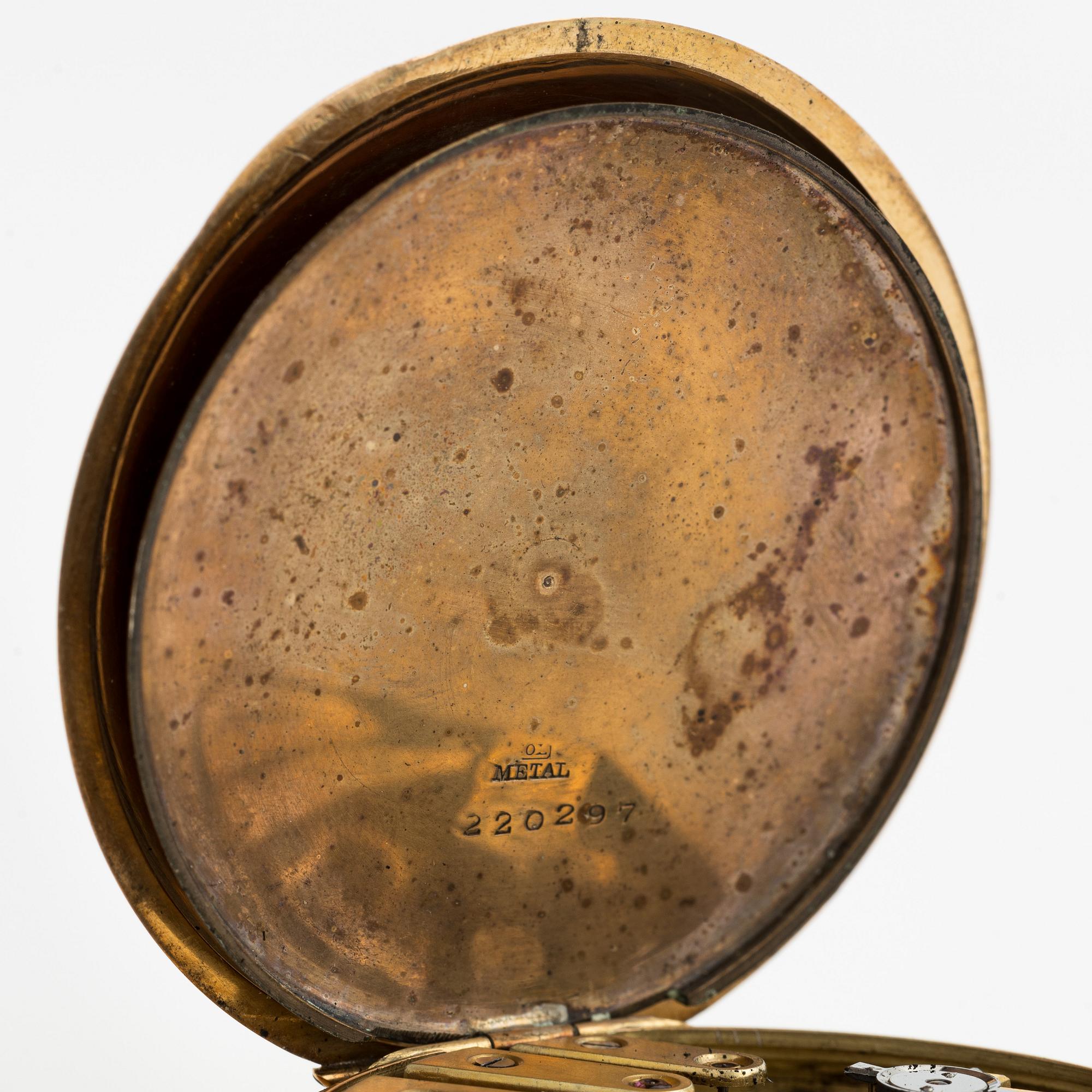 Hansa, pocket watch, 18K gold, 50.5 mm.