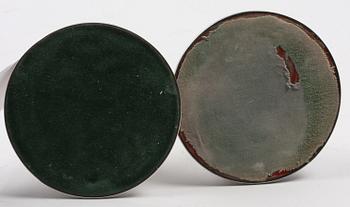 LJUSSTAKAR, ett par. Silver.