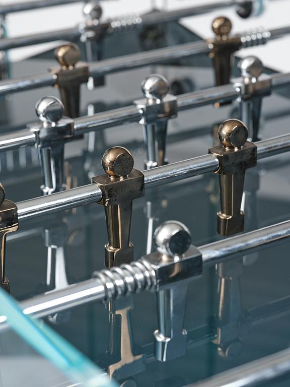 Adriano Design, foosball table, "Cristallino Classic", Teckell, Italy.