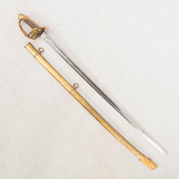 Sabel, brittisk, m/1822 för officer, med balja.