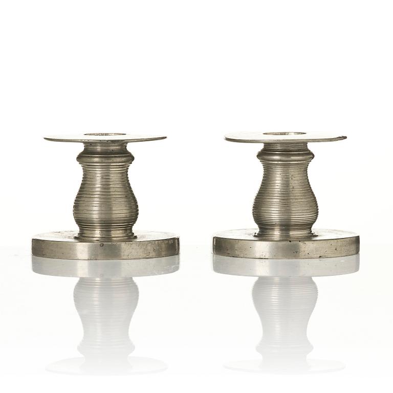 Nils Fougstedt, a pair of candlesticks model 1189, Firma Svenskt Tenn, Stockholm, 1929.