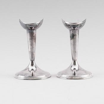 LJUSSTAKAR, 1 par, silver, GAB, Stockholm 1964.