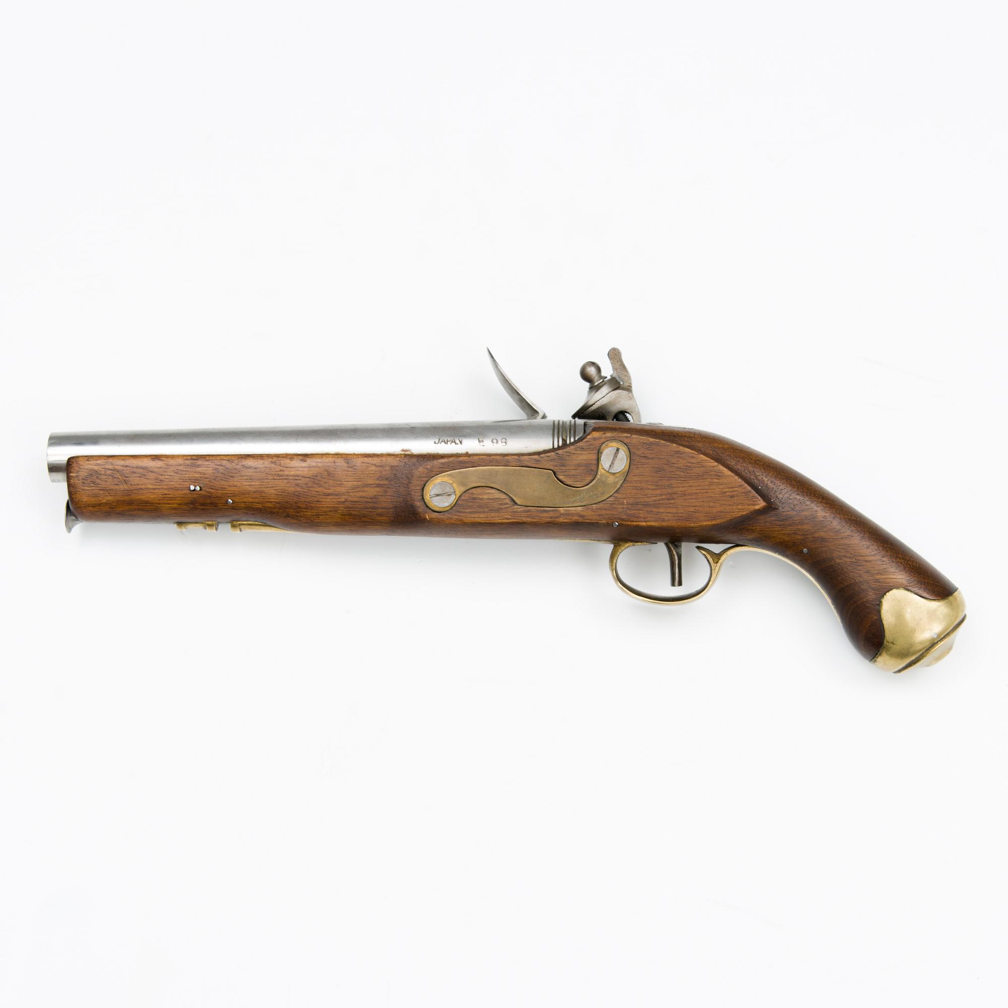 A replica flintlock pistol marked Tower Japan, second half of 20th Century.