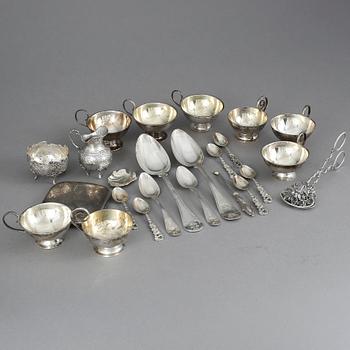 PARTI SILVER, 23 delar, bla Ceson, Göteborg 1947. Vikt ca 787 gram.