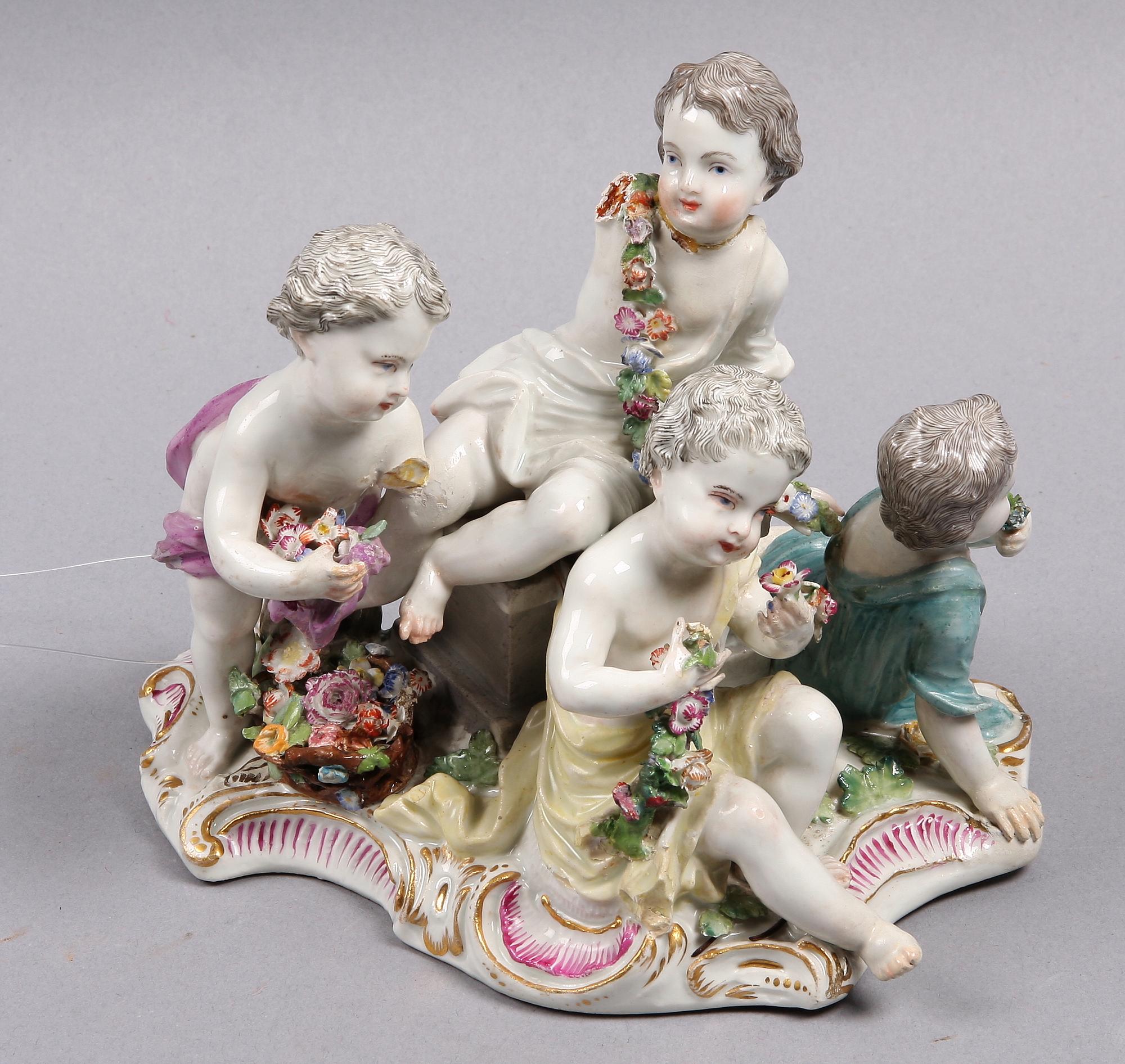 FIGURIN, porslin, rokokostil, 1700/1800-tal.