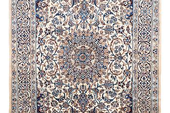 A carpet, Nain, part silk, 9 laa, ca 293 x 199 cm.