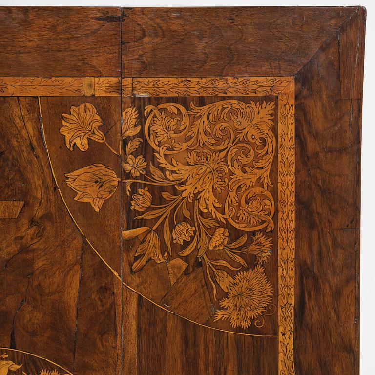A Dutch baroque 'blumen marquetrie' table, early 18th century.