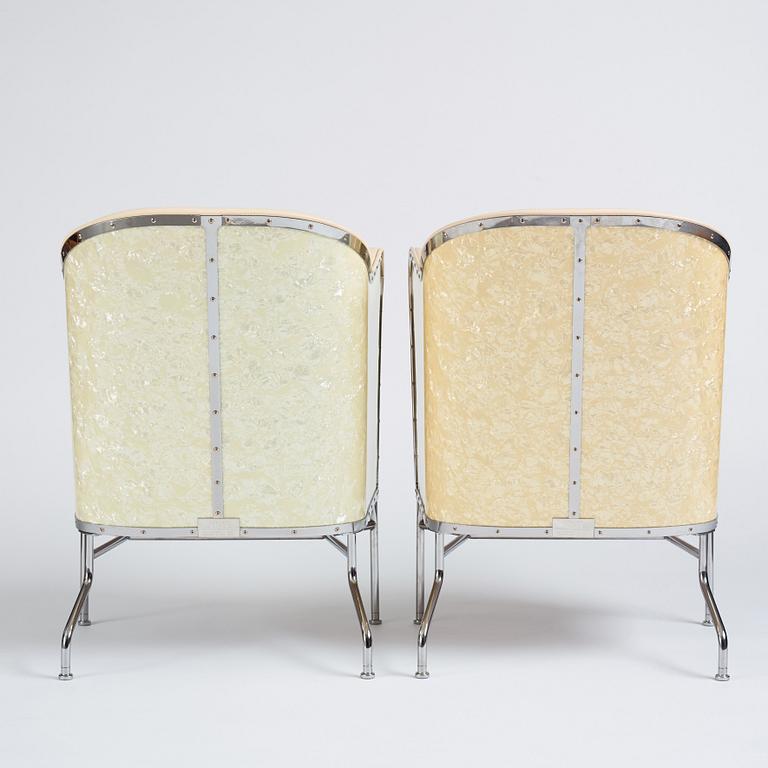 Mats Theselius, a pair of 'Star' easy chairs, ed. 356 and 163/360 , Källemo, Värnamo, Sweden post 2009.