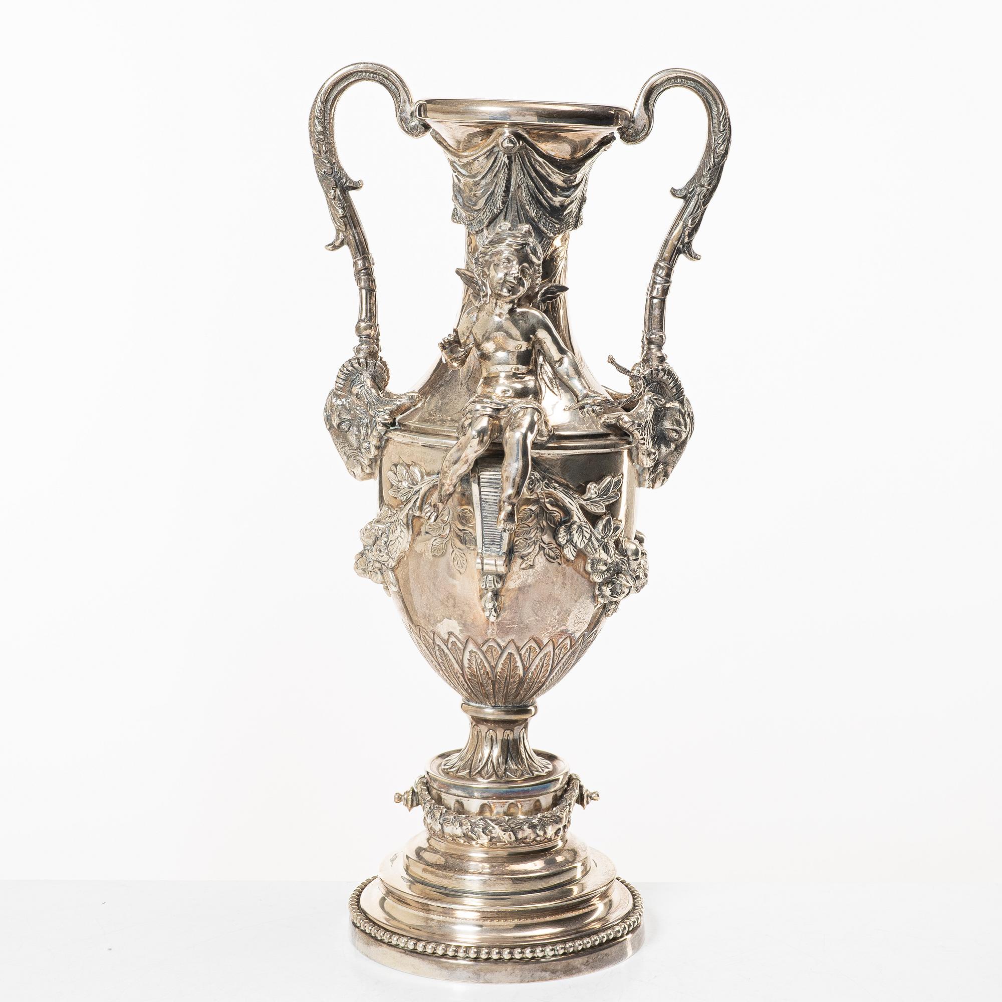 Lale Silverware & Co Ltd, hänkelvas, sterlingsilver, Istanbul, Turkiet, 1900-tal.