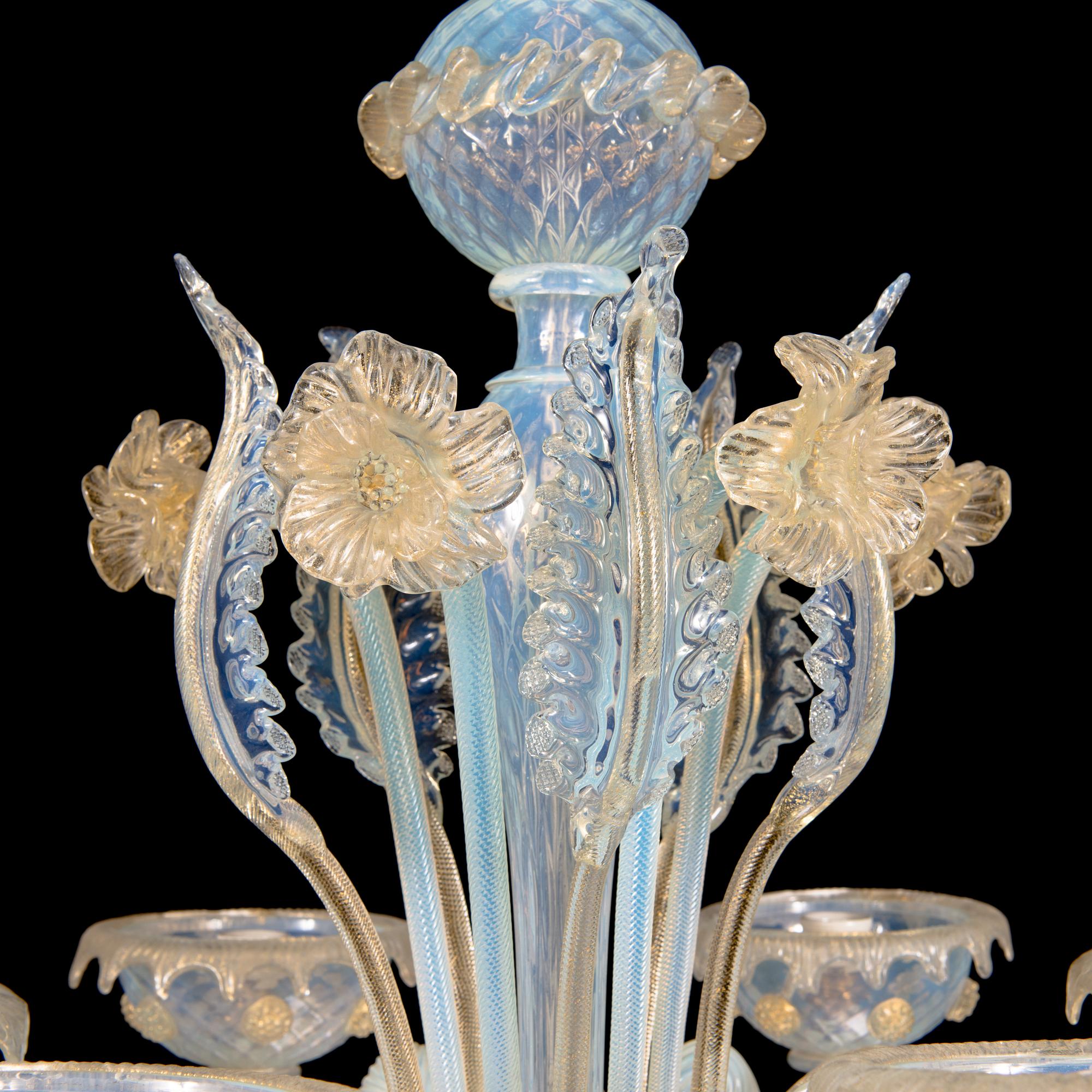 A mid-20th-century Murano glass chandelier.