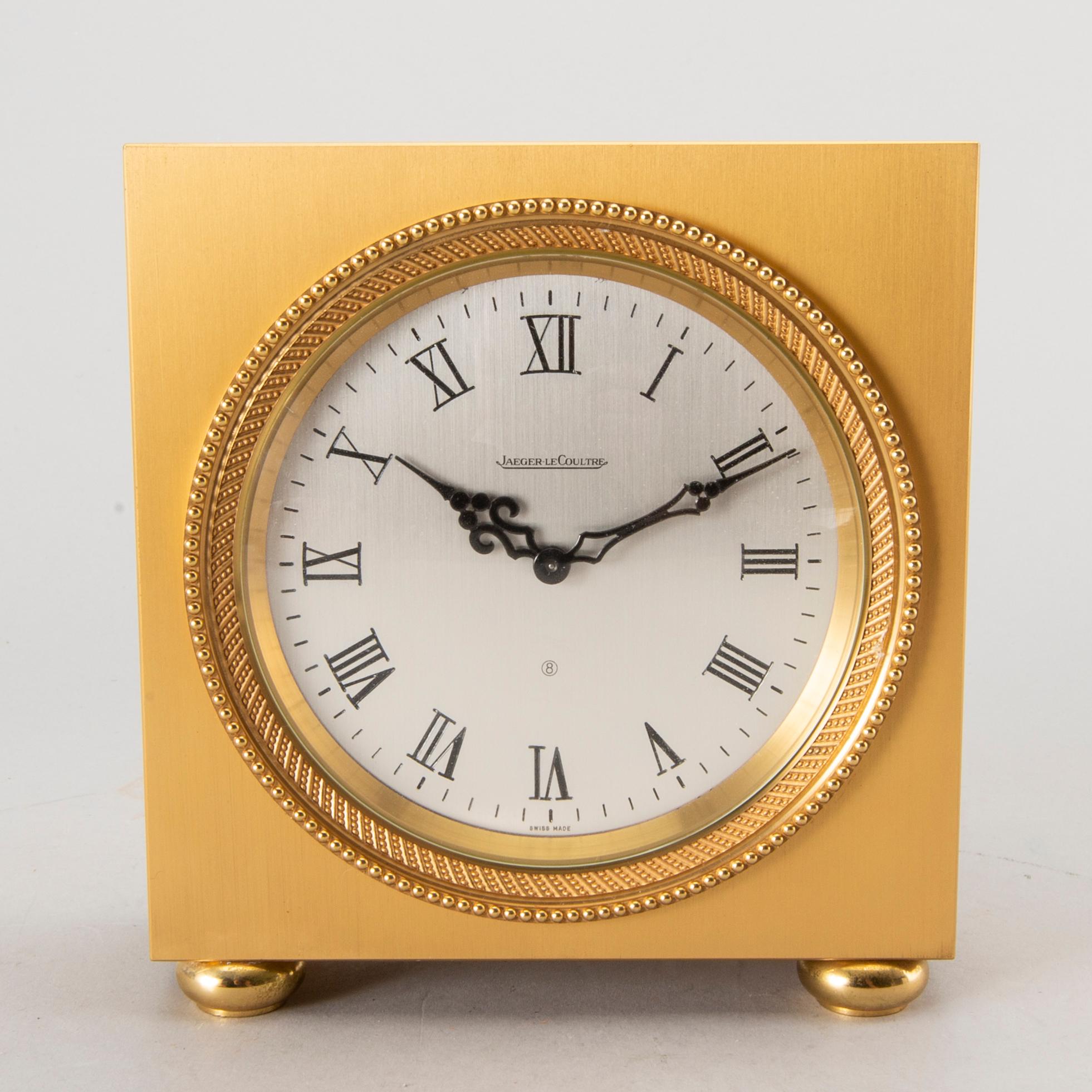 A 1960's Swiss Jaeger Le Coultre 8-days desk clock.